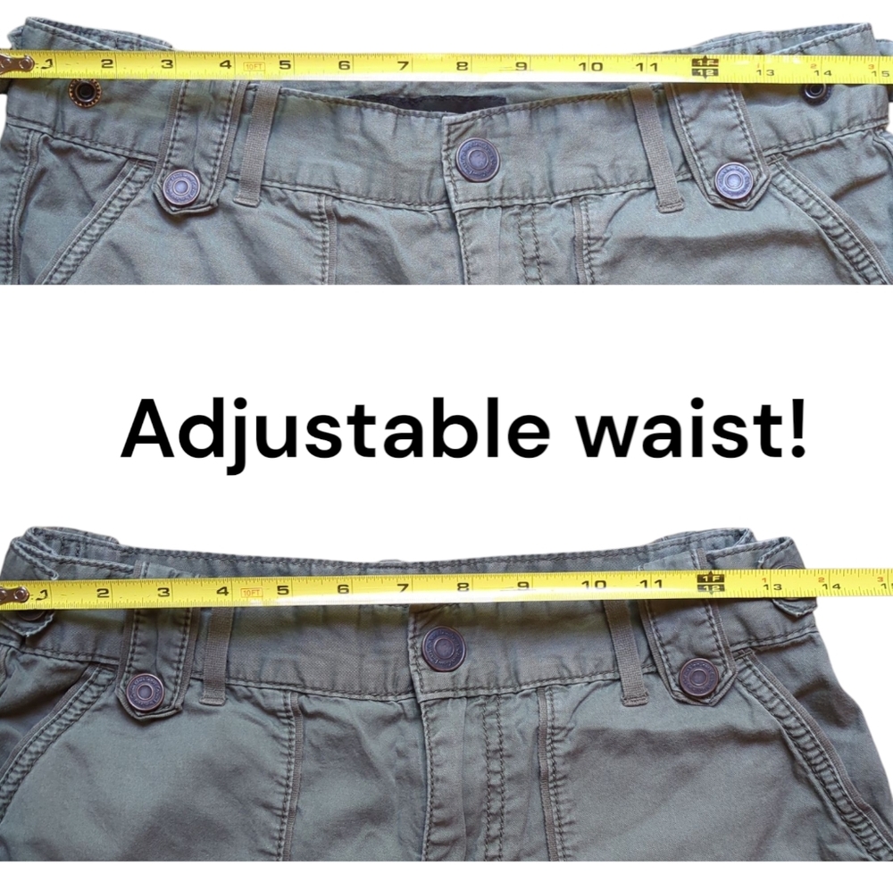 Calvin Klein Adjustable Waist 100% Cotton Bermuda Mid Length Shorts Size 4, Soft - Picture 3 of 11